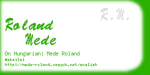 roland mede business card